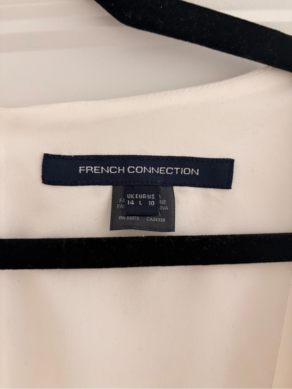 French Connection Cream Ruffle-Front Mini Dress - Picture 5 of 6